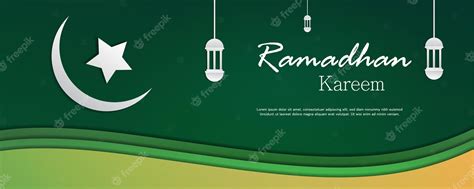 Premium Vector Ramadhan Kareem Horizontal Banner Template
