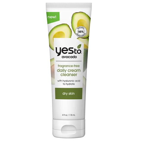 Yes To Avocado Daily Cream Facial Cleanser Fragrance Free 4 Fl Oz