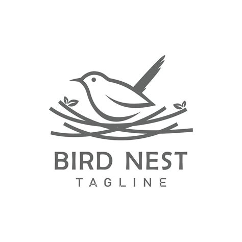 Bird Nest Logo Design Template Vector Illustration 10235810 Vector Art