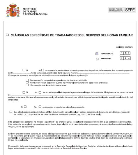 El Contrato De La Empleada Del Hogar Modelo Incluido Asesorías