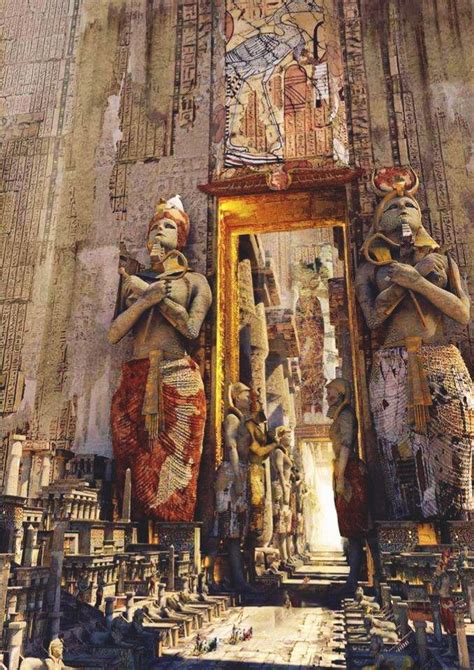 The Door Of Temple Luxor Egypt Recreation Art Prints Egypt Painting