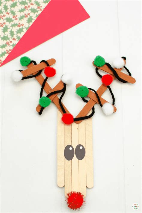 Craft Stick Reindeer Ornament Arty Crafty Kids