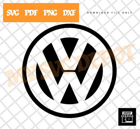 Vw Volkswagen Emblem Logo Svg Cutting Files For The Etsy