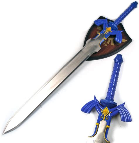 link master sword zelda twilight princess fantasy sword with plaque blue swords amazon canada