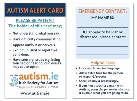Autism Cards Irish Society For Autism