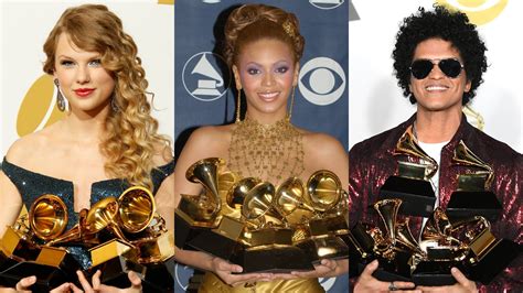 Beyoncé Adele And More Grammy Winners Holding Many Trophies News Mtv