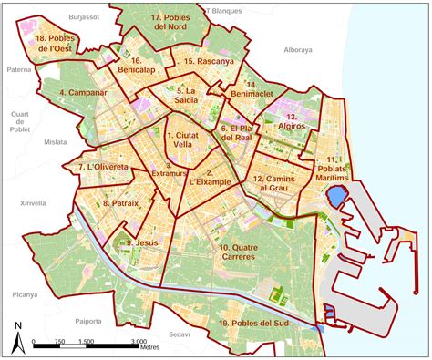 Mapa Barrios Valencia Mapa