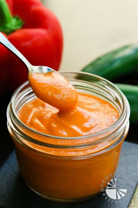 Spicy Roasted Red Bell Pepper Sauce Vegetarian Gastronomy