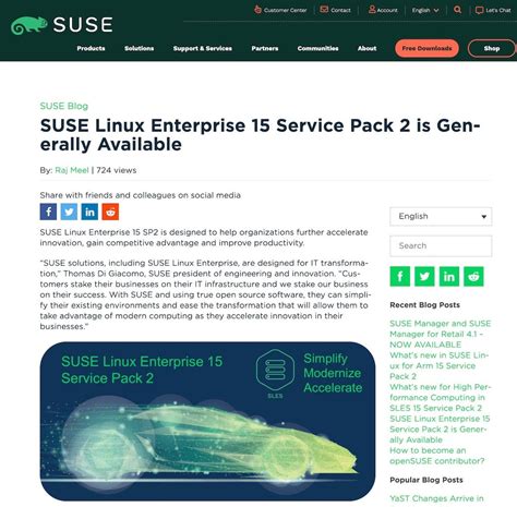 Suse Linux Enterprise 15 Sp2リリース 企業のイノベーションを加速 Tech（テックプラス）