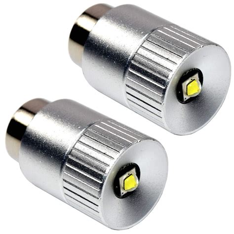Hqrp 2 Pack Ultra Bright 300lm High Power 3w Led Upgrade Bulb For Maglight 2d 3d 2c 3c Halogen