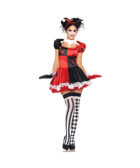 adult harlequin heartbreaker plus size clown funny costume