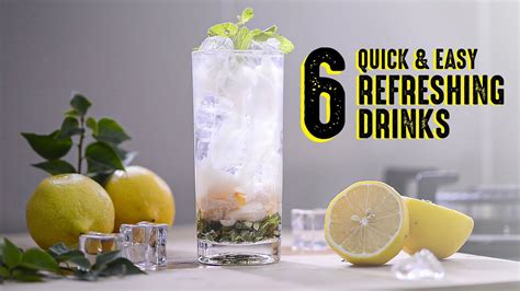 6 Refreshing Drinks Quick And Easy During Hot Days Or Summer Youtube