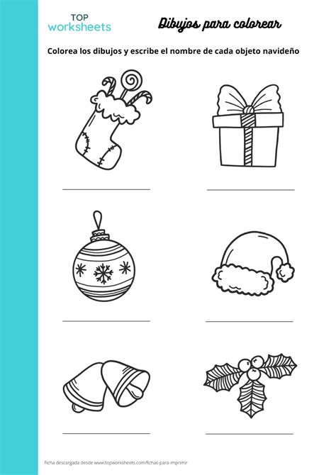 Colorea Los Adornos Navide Os Ficha Para Imprimir Topworksheets
