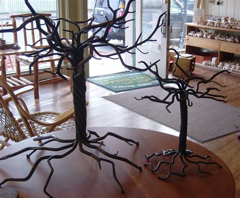 Trees Forged And Welded From Round Stock Could Be Used For Jewelry
