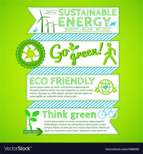 Go Green Poster Royalty Free Vector Image Vectorstock