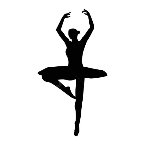 Icon Of A Black Ballet Dancer Silhouette Classical Princess Vector