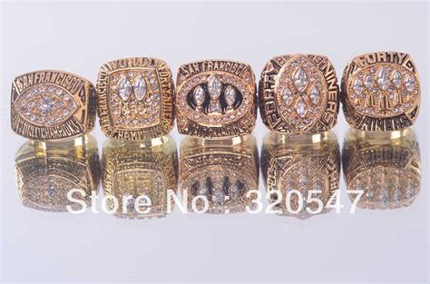 All 5 San Franisco 49ers Superbowl Rings 49ers Super Bowl Rings 49ers