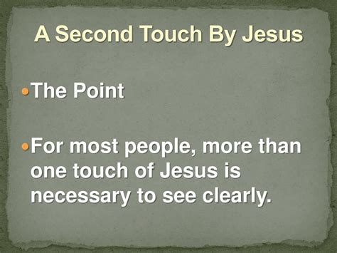 Ppt A Second Touch By Jesus Powerpoint Presentation Free Download