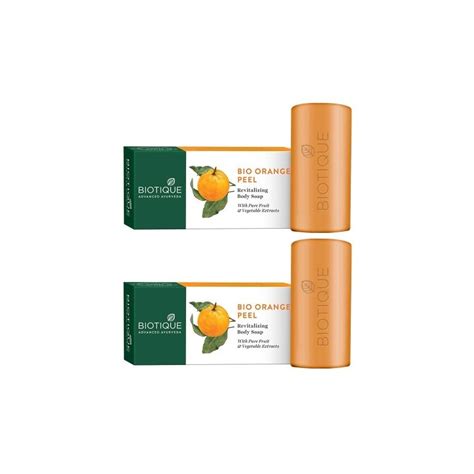 Biotique Bio Orange Peel Revitalizing Body Soap Pack Of 2 150g Each