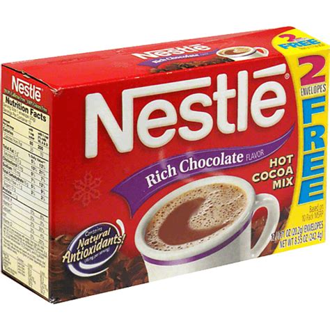 Nestle Hot Cocoa Mix Rich Chocolate Flavor Mezclas De Bebida De Chocolate Selectos