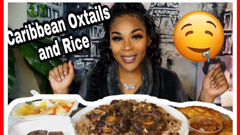 Caribbean Food Mukbang Oxtails And Rice Plantains Youtube