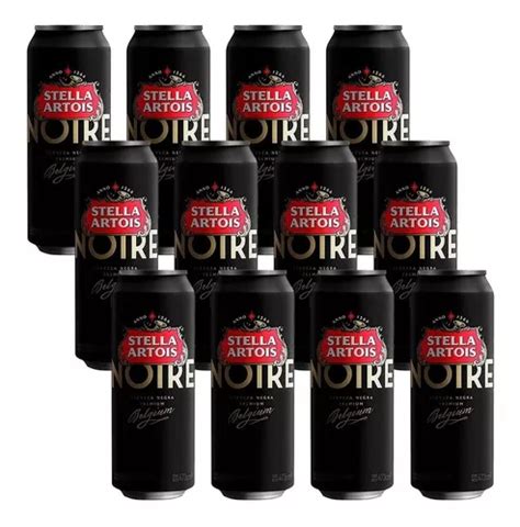 Cerveza Stella Artois Noire Negra Lata 473 Ml Pack X 12u