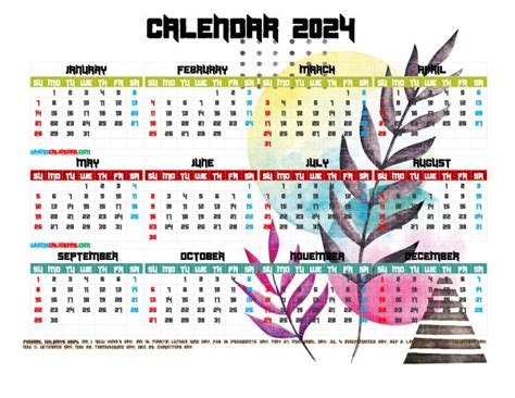 Free Printable Calendar With Holidays Watercolor Premium In Printable Calendar