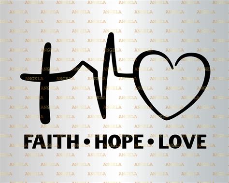 Faith Hope Love Svg Cross Svg Jesus Svg Heart Svg Etsy