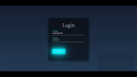 How To Create A Login Form With Floating Placeholder And Light Button
