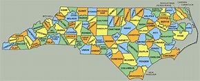 Printable North Carolina County Map