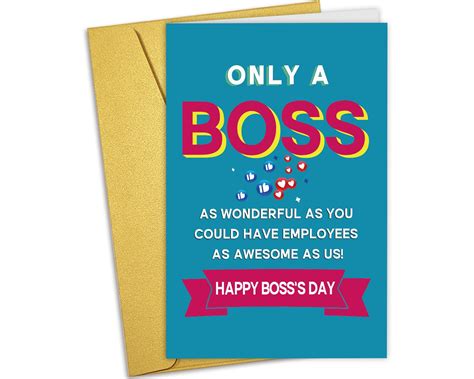 Buy Nchigedynchigedy Happy Boss S Day Card For Boss Funny Boss Appreciation Card On Boss S Day
