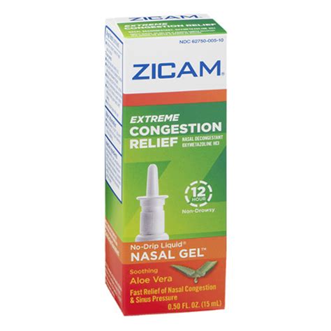 Zicam Extreme Congestion Relief Liquid Nasal Gel 05 Oz