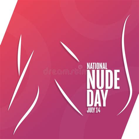 National Nude Day July 14 Holiday Concept Template For Background