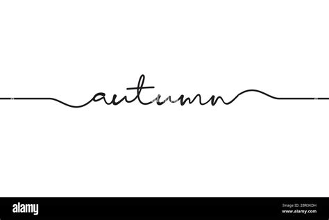 Autumn Word Handwritten Design Vector Stock Vector Image And Art Alamy