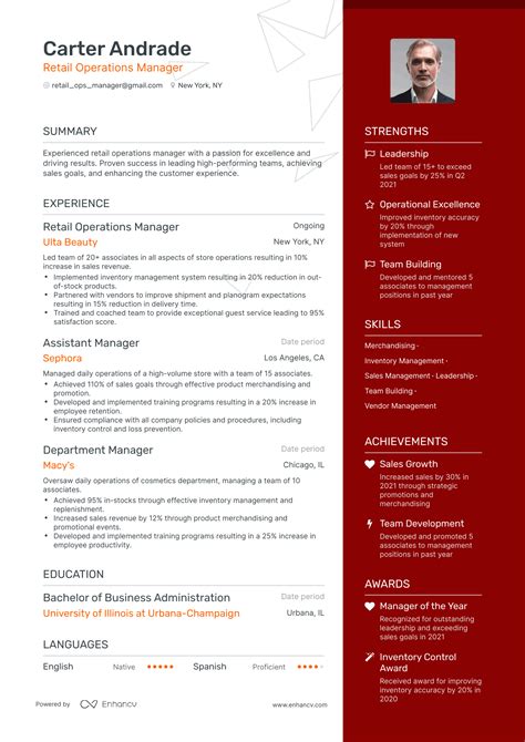 5 Retail Operations Manager Resume Examples And Guide For 2024