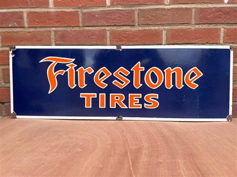 No Reserve Firestone Tires Enamel Sign | PCARMARKET
