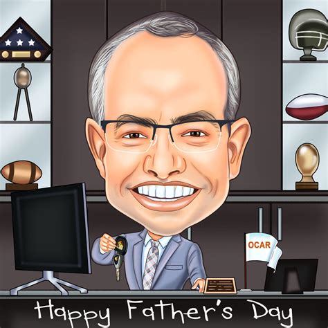 Printable Caricature Drawing Online On Fathers Day