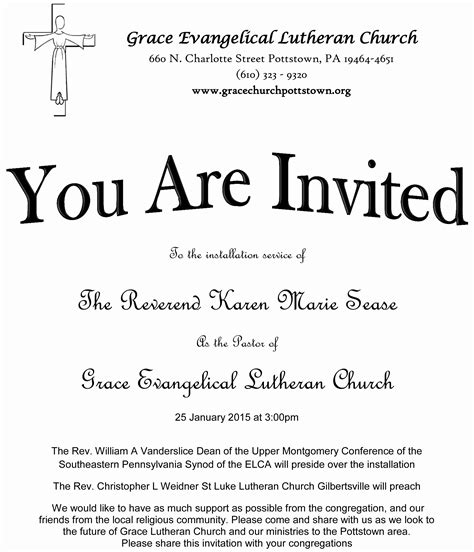 Church Invitation Letters Examples Companysapje