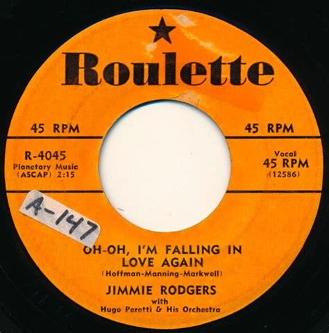 Jimmie Rodgers Oh Oh Im Falling In Love Again The Long Hot S 45