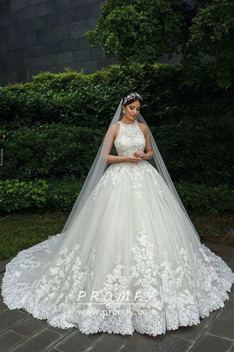 Timeless 3d Floral Lace Ball Gown Wedding Dress Promfy