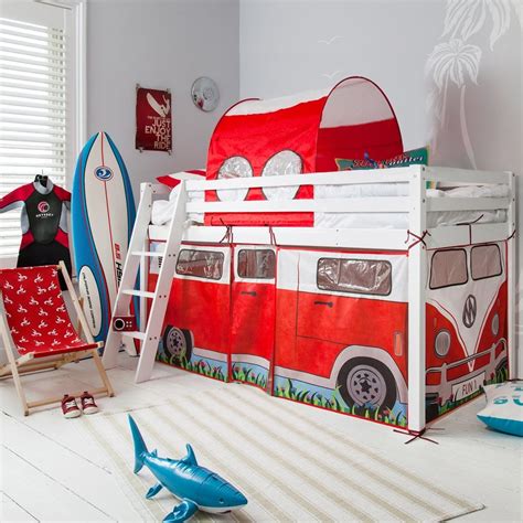 Noa And Nani Cabin Bed Midsleeper With Campervan Tent And Tunnel Noa