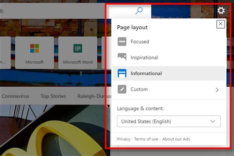 How To Hide The Article Feed On Microsoft Edges New Tab Page