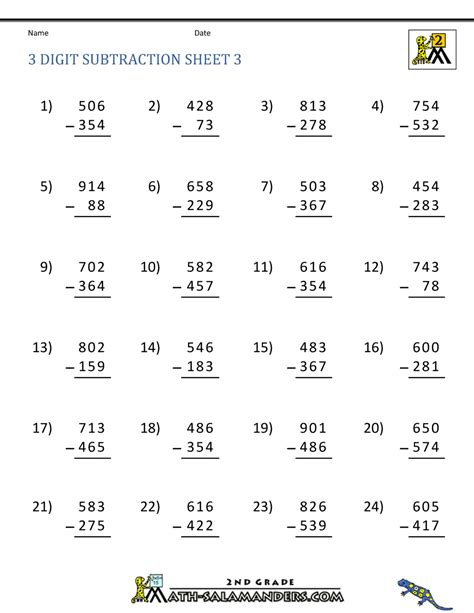 addition  subtraction grade  worksheets  grade subtraction
