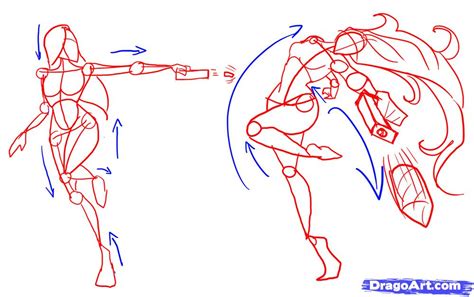 I like sketching female bodies but decided to stay away from the anime or simple style i've been doing for months now. Step 6. How to Draw Fighting poses