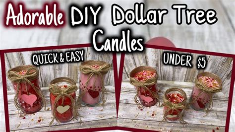 Adorable Diy Dollar Tree Candles Quick And Easy Under 5 Youtube