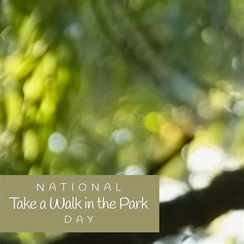 Composite Of National Take A Walk In The Park Day Text In Gray