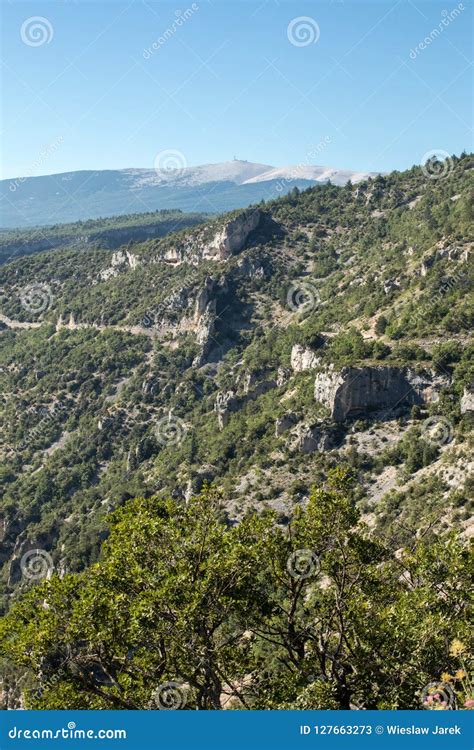 Landscape In The Department Of Vaucluse In Provence And The Mont