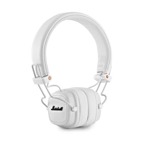 Disc Marshall Major Iii On Ear Headphones White Gear4music