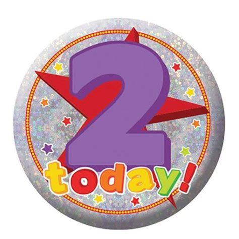 Amscan 2nd Birthday Badge Party Time From Soup Dragon Uk