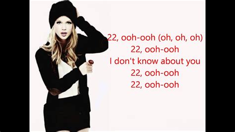 Taylor Swift 22 Lyrics Youtube